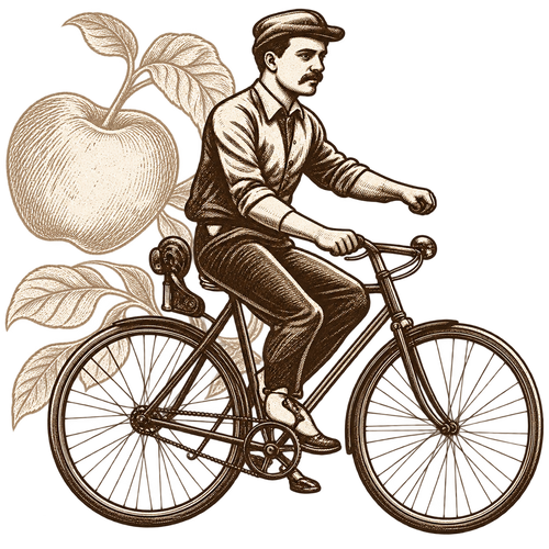 Sociable Cyclist Illustration